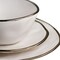 Elama Modern 16 Piece Stoneware Dinnerware Set in Matte White with Gold Rim ELM-CHRISTIAN16 - alternate 7