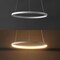 Jonathan Y Brice 15.75" Modern Contemporary Metal Round Dimmable Integrated LED Pendant, Matte White JYL7202I - alternate 6