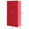 Sandusky Lee Storage Cabinet, 66 in H, 30 in W, 18 in D, Swing, Keyed, Red, 3 Shelves VF31301866-01 - alternate 2