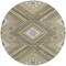 Homeroots 8' Beige Gray And Ivory Round Tribal Washable Indoor Outdoor Area Rug 598090 - alternate 6