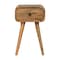 Homeroots 19" Beige Solid Wood Square One Drawer Nightstand 651572 - alternate 1