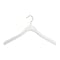 Nahanco 17in Low Gloss White Wooden SlimLine Jacket Hanger w/ Brushed Chrome Hook, 25PK SL23117 - alternate 1