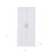 Homeroots 71" White Wood Two Door Single Drawer Combo Dresser 403754 - alternate 3