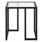 Homeroots 22" Black And Clear Glass And Steel Square End Table 543847 - alternate 5
