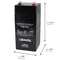 Upg 4V 4.5Ah F1 Sealed Lead Acid AGM Battery by UPG UB445 - alternate 3