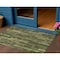 Homeroots 3' X 5' Olive Green And Dark Olive Green Striped Washable Indoor Outdoor Area Rug 608958 - alternate 1