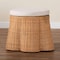 Bali & Pari Palm Scallop Natural Rattan Ottoman, 26" Round 259-14091-ZORO - alternate 5