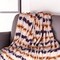 Homeroots 50" X 60" Ivory Blue and Yellow Woven Cotton Striped Throw Blanket with Tassels and Fringe 548948 - alternate 4