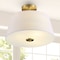 Jonathan Y Isabella 15" 3-Light Modern Contemporary Metal Tapered Drum LED Semi Flush Mount, Brass Gold JYL9922A - alternate 7