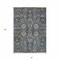 Homeroots 5' X 8' Navy Blue Beige And Taupe Oriental Washable Indoor Outdoor Area Rug 582099 - alternate 5