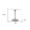 Homeroots 32" White And Gray Rounded Stone And Metal Pedestal Base Dining Table 520851 - alternate 7