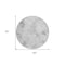 Homeroots 8' Gray Charcoal And Silver Round Geometric Washable Indoor Outdoor Area Rug 588270 - alternate 3