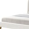 Homeroots Cream Solid Wood King Upholstered Linen Bed 544949 - alternate 6