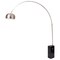 Leisuremod Arco Lamp with Marble Cube Base, Black, Black AL22BL - alternate 1