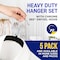 Lifemaster Velvet Hangers, Swivel Hook, Non-Slip, Heavy Duty, Holds 10 lbs, Black, 5PK LMVEL5 - alternate 6