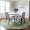 Homeroots 8' Green And Ivory Round Abstract Washable Indoor Outdoor Area Rug 612655 - alternate 3