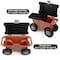 Pure Garden Rolling Garden Cart w/ Seat Plastic Storage w/ Bench & Tool Tray Gardening Stool 50-LG1509 - alternate 6