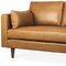 Homeroots 65" Tan Leather Sofa With Brown Legs 607312 - alternate 4