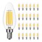Luxrite 8W LED Candelabra Bulb, 75W Equivalent, E12 Base, 1000 Lumens, 3000K Soft White, Dimmable, 24PK LR21711 - alternate 1
