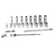 Performance Tool 22 pc. SAE 1/4 in. Dr. Socket Set, Ratchet, Extension, Storage Case W36901 - alternate 3