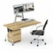 Rocstor ERGOCENTER ED6 PREMIUM DUAL MONITOR DESK MOUNT WORKSTATION - C-CLAMP- GROMMET - Y10N029-S1 - alternate 1