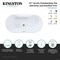 Kingston Brass 51" Acrylic Oval Double Ended Freestanding Tub with Drain, Glossy White/Brushed Nickel VTDE512823C428 - alternate 5