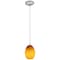 Access Lighting Brandy FireBird, Pendant, Brushed Steel Finish, Amber Firebird Glass 28023-1C-BS/AMBFB - alternate 3