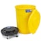 Magnum Tool Yellow 32 Gallon Trash Can Set (Trash Can, Quiet Dolly, and Reinforced Lid) (1 Set) CMTC-CLD0-32Y01 - alternate 1