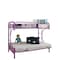 Homeroots 78" X 41" X 65" Twin Over Full Purple Metal Tube Futon Bunk Bed 286587 - alternate 1