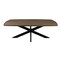 Homeroots 82" Natural And Black Solid Wood And Iron Pedestal Base Dining Table 488678 - alternate 1