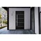 Vdomdoors Steel Door Deux 6083 Black Enamel Stainless Inserts Entry Door Painted W36xH80 Right hand Inswing DEUX6083EXD-BLK-W36 x H80-RH-I - alternate 2