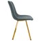 Leisuremod Markley Modern Leather Dining Chair with Gold Legs, Peacock Blue MCG18BU - alternate 3