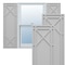 Ekena Millwork True Fit PVC Bungalow Fixed Mount Shutters, Primed, 12"W x 36"H TFP001BG12X036PR - alternate 1