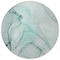 Homeroots 8' Round Teal Round Abstract Washable Non Skid Indoor Outdoor Area Rug 559420 - alternate 4