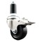 Service Caster 3.5 Inch 316SS Soft Rubber Swivel 1-1/4 Inch Expanding Stem Caster Lock Brake SCC-SS316TTLEX20S3514-SRS-114 - alternate 1
