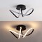 Jonathan Y Chantelle 19.5" 1-Light Modern Minimalist Aluminum Loop Integrated LED Semi Flush Mount, Black JYL1701B - alternate 5