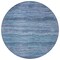 Homeroots 8' Denim Blue And Sky Blue Round Abstract Washable Indoor Outdoor Area Rug 618270 - alternate 5