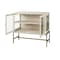 Homeroots 38in White Solid Wood Sideboard with Two Glass Doors 391992 - alternate 4