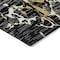 Homeroots 8' Black Ivory And Brown Round Striped Washable Indoor Outdoor Area Rug 600878 - alternate 3