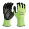 Milwaukee Tool 12PK High Visibility Cut Level 3 Polyurethane Dipped Gloves - L 48-73-8932B - alternate 1