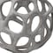 Homeroots 6" Gray Metal Abstract Decorative Orb Tabletop Sculpture 392430 - alternate 4