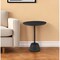 Homeroots 24" Black Solid and Manufactured Wood Round End Table 393191 - alternate 3