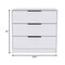 Homeroots 28" White Three Drawer Standard Chest 477761 - alternate 2