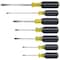 Klein Tools Screwdriver Set, General Purpose, Slotted and Phillips Tip, Steel Shank, Ergonomic Grip, 7-Piece 85076 - alternate 1