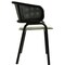 Leisuremod Ervilla Dining Chair in Black Steel Frame with Black Wicker Back and Beige Seat, 4PK ECBL-20BL-BG4 - alternate 5