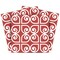 Homeroots 4" x 4" Brick Red And White Scroll Peel and Stick Removable Tiles 400420 - alternate 1