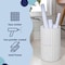 Happimess Cecil Modern 4.13-Gallon Faux Wicker Cylinder Waste Basket, White HPM1100D - alternate 6