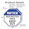 Signmission Notice Restricted Area Keep Out, 10 inch X 10 inch, Plastic Sign, 2PK OC-P-2PACK-10-176 - alternate 5