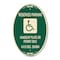 Signmission Reserved Parking Handicap Plate or Permit Onl, 12 In X 18 In Architectural, Heavy Gauge Aluminum A-OV-G-1218-23068 - alternate 1