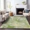 Homeroots 8' X 10' Green Blue And Gray Abstract Washable Indoor Outdoor Area Rug 597773 - alternate 5